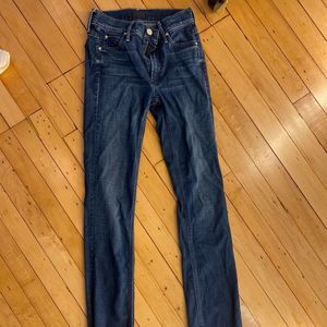 Mother split hem jeans